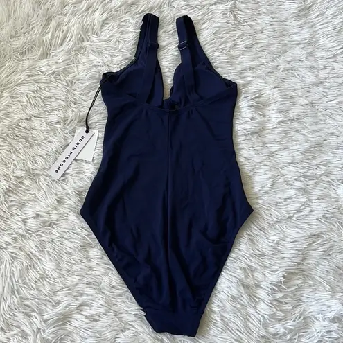 Robin Piccone Ava Plunge One-Piece swimsuit in Navy blue size 2