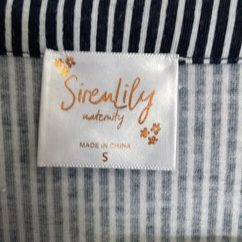 Siren Lily Maternity Striped Dress Black and White Stripe Size Small