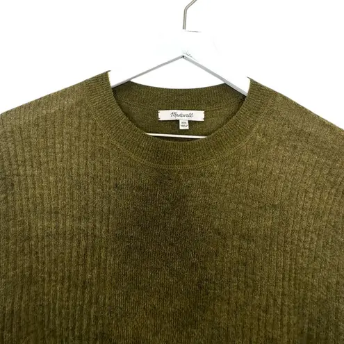 Madewell  Ribbed Alpaca-Blend Crewneck Sweater Olive Green Size XXS