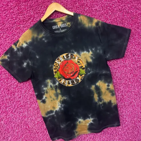 Guns N’ Roses Leopard Print Big Rose Hard Rock Tie Dye M