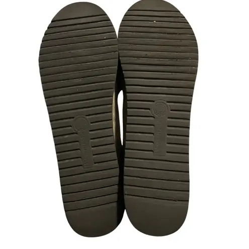 L'Amour Des Pieds Amadour Suede Platform Wedge Sandals Gray Elastic Strap 9M Size 9