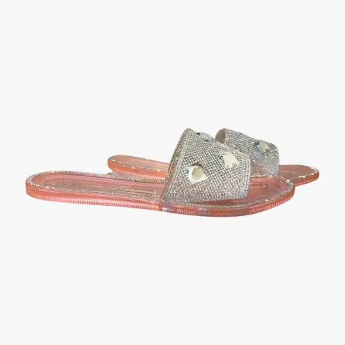 Lauren Lorraine New Embellished Jeweled Slides, size 7