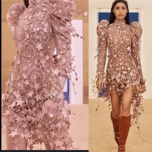 Zimmermann NWOT  Celestial Zodiac Mini Lipstick Star Pink Dress Size OP/ XXS