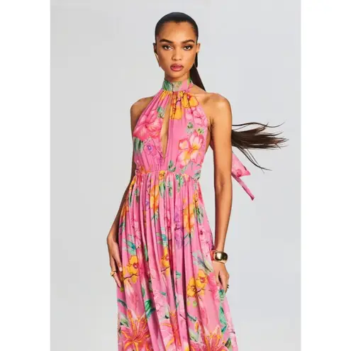 ROCOCO SAND Megan Maxi Dress in Pink Floral Small New Womens Long Gown