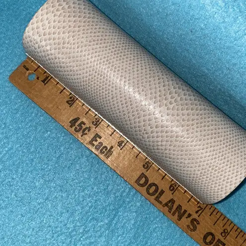 Jimmy Choo snakeskin faux leather gold beige white magnetic closure case NEW