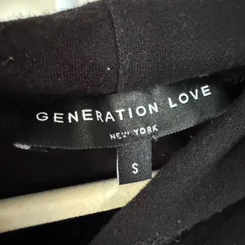 Generation Love Plaid Layered Black Hoodie - S