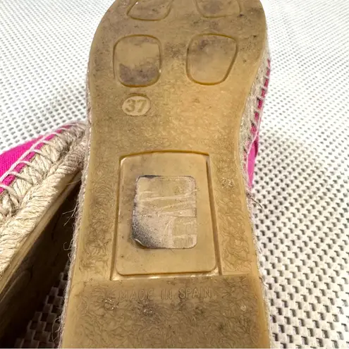 Kenzo Tiger Embroidered Pink Canvas Espadrilles Size 37 EU / 7 US