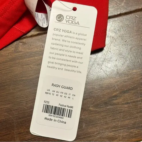 CRZ Yoga Women’s UPF 50+ Sun Long Sleeve Rash Guard Shirt Size Medium NWT