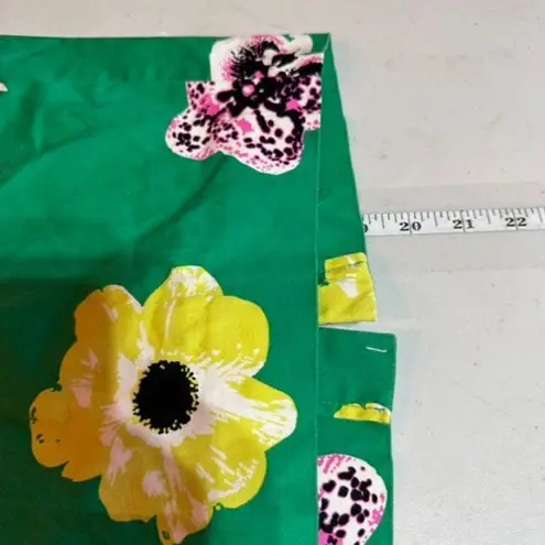 J. Crew Womens Floral Print Cotton Blend Stretch Pencil Skirt Green Pink Size 6P