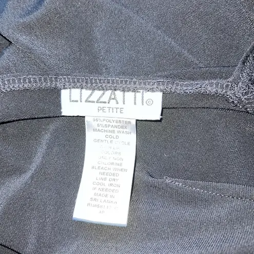 LIZZATTI Petite Black Cap Sleeve V