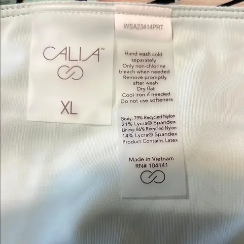 CALIA by Carrie Underwood Green and Pink Geometric Bikini Size XL