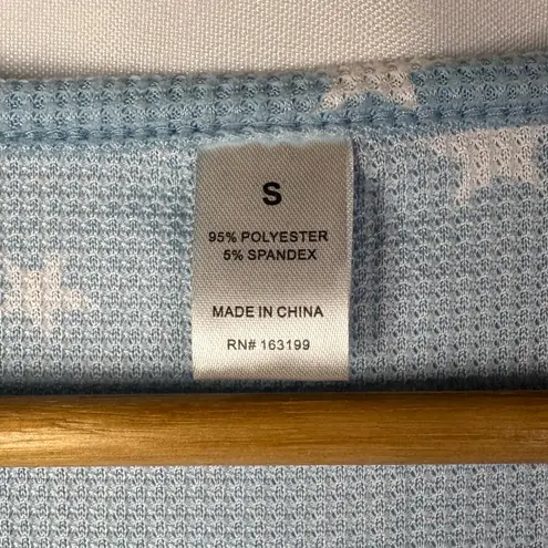 Boutique Blue Star Printed Tie Front Fitted Short Sleeve T-Shirt S