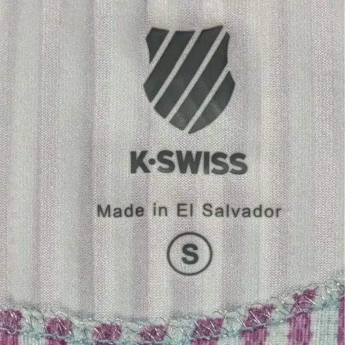 K Swiss Tennis & Pickleball Set Pleated Crew Top & Flounce Skirt Ombre Coastal S Purple