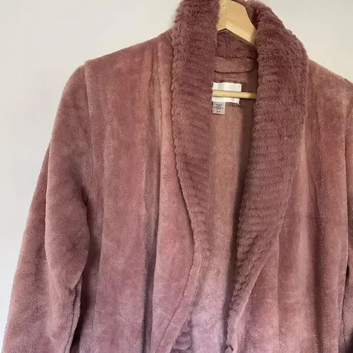 Carole Hochman NWOT women's pink size small fluffy bathrobe comfort warm pockets