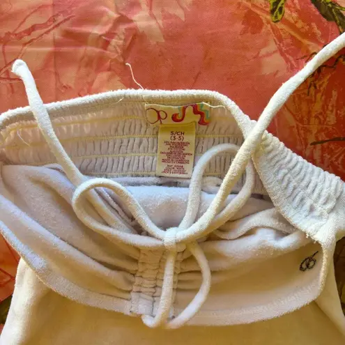 Ocean Pacific vintage 90s op white y2k terry cloth halter swim cover up mini dress