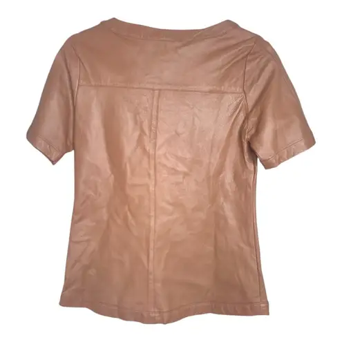 Love & Liberty Lamb Skin Leather Top Brown Tan Size 0