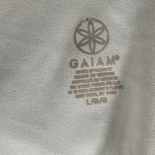 Gaiam Women's Purple Watercolor Print Crop Top Workout Yoga Activewear Large