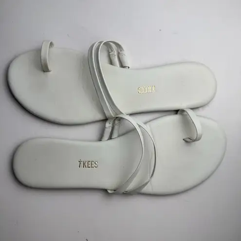 Tkees Leah Sandals Leather Cream Size 9