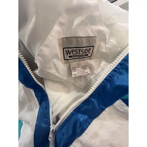 VTG Westside Connection 80s Retro Zip Windbreaker Jacket Color Block Women's L Size L