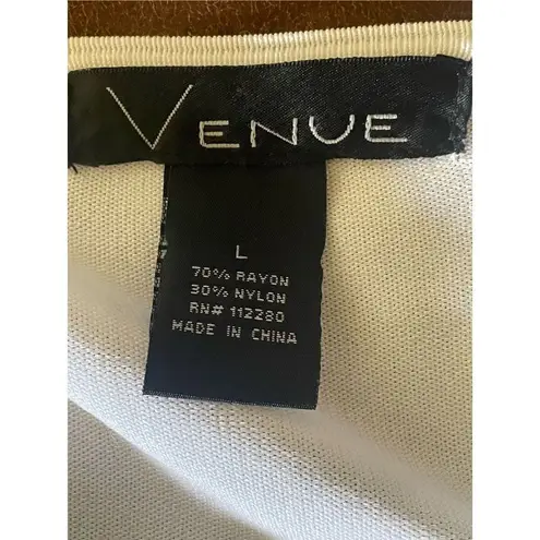 VENUE Abstract Floral Sequin Embellished Cardigan Size Large White