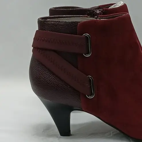 Alfani Step n Flex Vandela 2 Bootie Women 5.5M Maroon Suede Ankle Boot Shoes