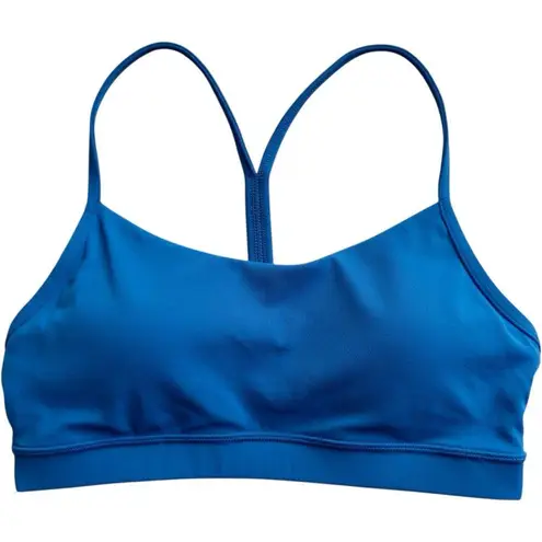 CRZ Yoga Butterluxe Y Back Sports Bra Padded Racerback Blue Medium Workout Top