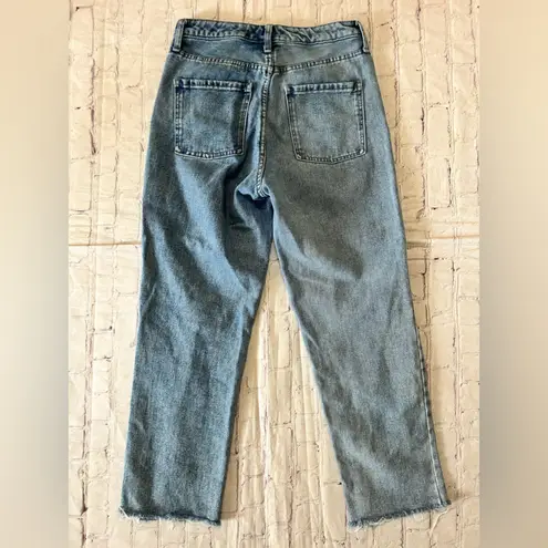 Circus NY Sam Edelman Two Tone High Rise Straight Leg Boyfriend Jeans Size 27 Blue