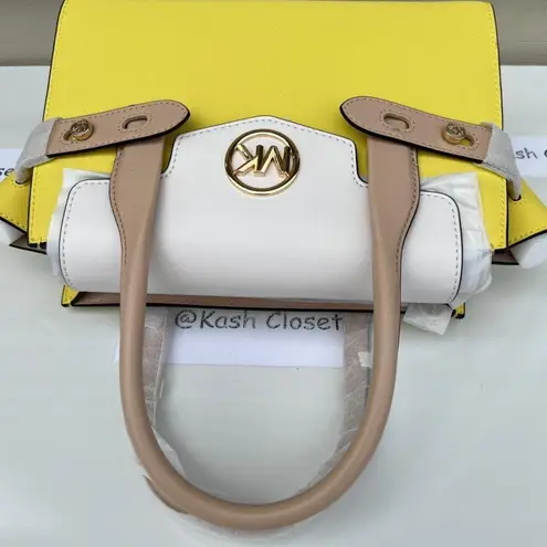 Michael Kors Sunshine Carmen Medium Flap Color Block Satchel - Image 5