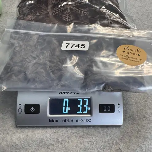 Vitrin Design Lace Vest Womens Large Brown Whimsical Floral Fall Hippie Boho