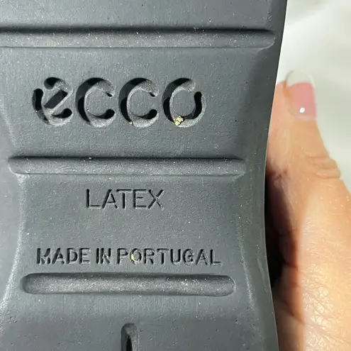 Ecco LEATHER MONK STRAP WOMEN SLIP ON LOAFER BUCKLE BLACK EU 38 SZ 7.5-8 PREOWN