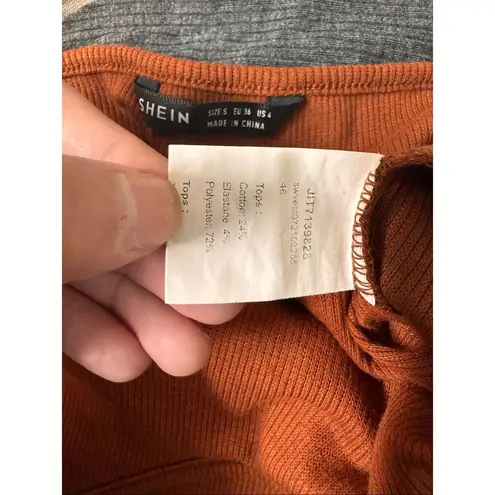 Brown Ribbed Halter Crop Top Small | Sleeveless Stretchy Y2K Tank