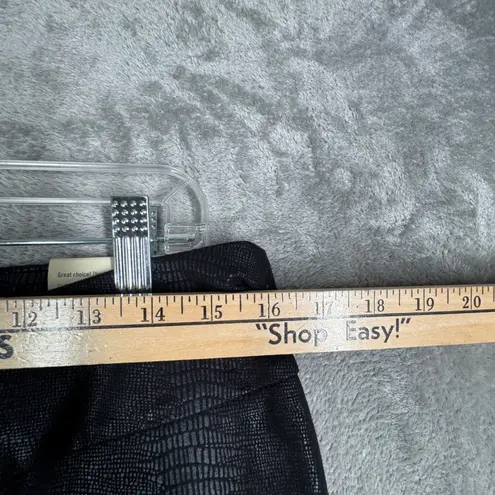 Soft Surroundings Straight Leg Pants Womens L Black Textured Snake Skin Pull-On