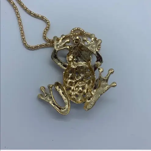 New reddish&pink frog rhinestone fashion necklace