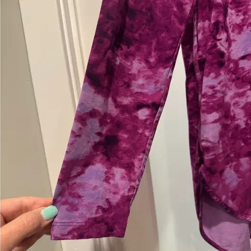 LANDS’ END Tie Dye Purple Long Sleeve Size M Tee, Festival Gorpcore Comfy Staple Pink Size M