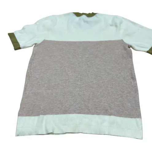 Polagram Lucy Avenue Women's Color Block Short Sleeve Pullover Sweater Size L