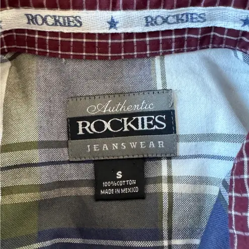 Vintage ‘90s Authentic Rockies Jeanswear Collared Long Sleeve Button Down Shirt Blue