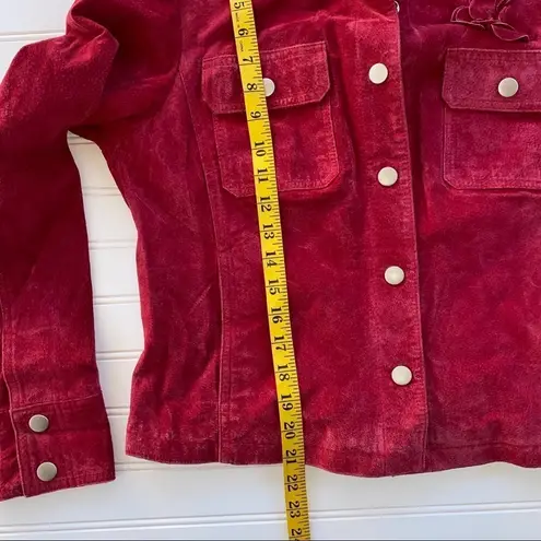 Aria Red leather Jacket Size M