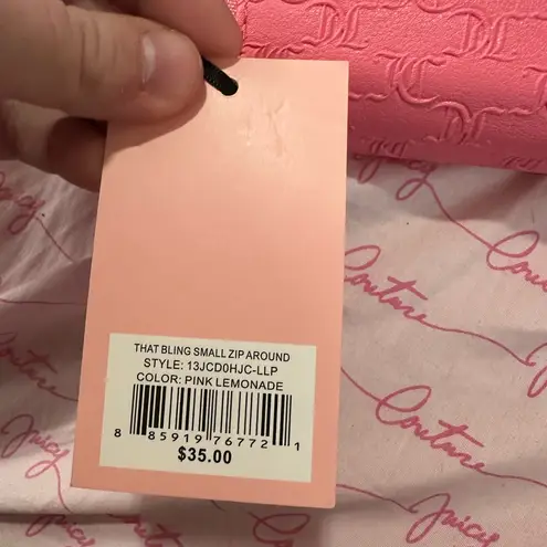 Juicy Couture  Pink Lemonade Wallet That Bling Small Zip Around NWT