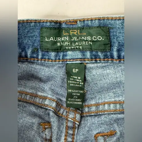 Lauren Ralph Lauren Jeans Petite Womens Size 6P Medium Wash Straight Leg Preppy Blue