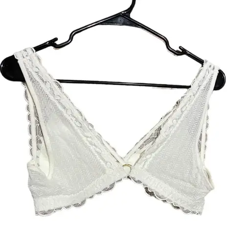 Aerie  White Lace‎ Bralette Size Large