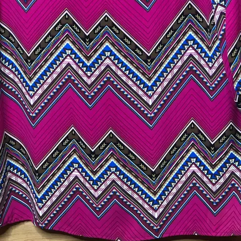 Coveted Clothing New With Tags Lined Chevron/Tribal Print Dress