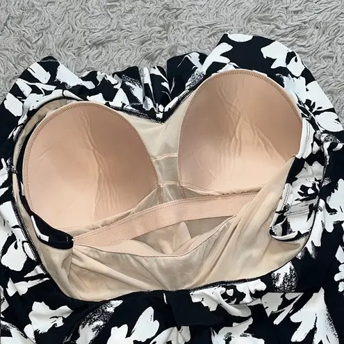 Swimsuits for All Swimdress Swim Dress One Piece Swimsuit Black White 26 New