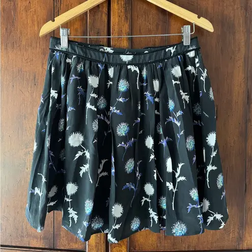 KENZO Paris | Blue and White Silk Dandelion Pleated Skater Mini Skirt | M Size M