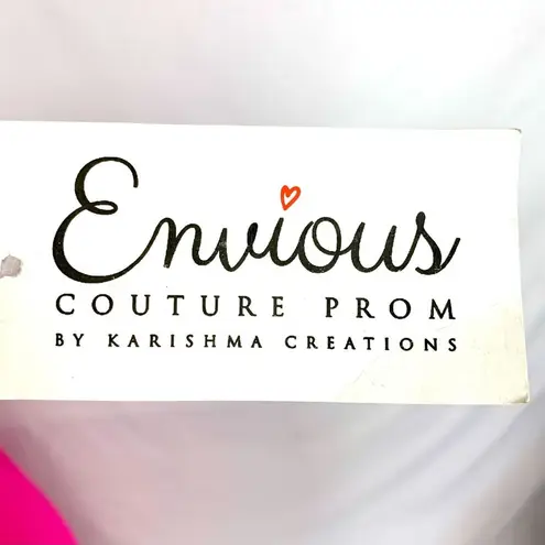 Envious Couture Prom One Shoulder Jeweled Fuchsia Pink Gown Size 8 Dress Pageant