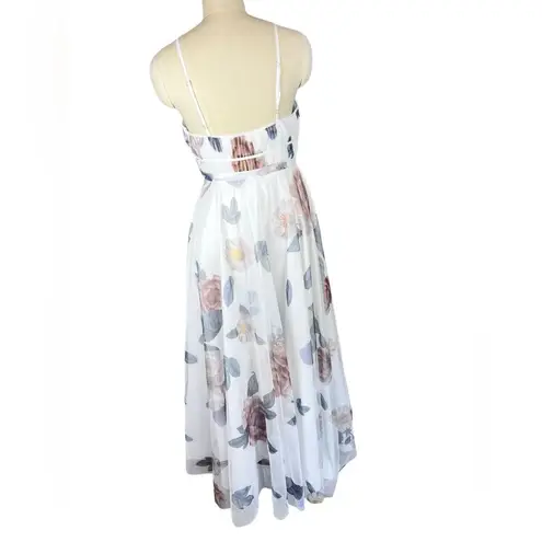 Anthropologie Geisha Designs  Formal Floral Vneck Tulle Dress xs, nwt