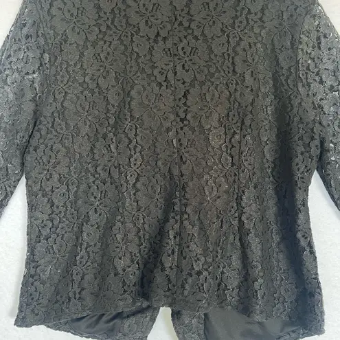 Mossimo Women’s Black Lace Bomber Moto Bikercore Jacket Grunge Whimsigoth Witchy Size L