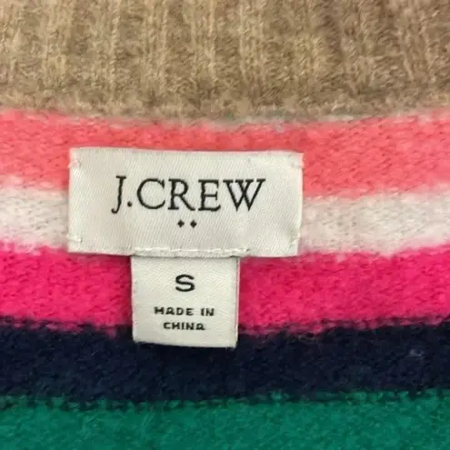 J.Crew  Wool Blend Long Sleeve Striped Crewneck Sweater Size Small