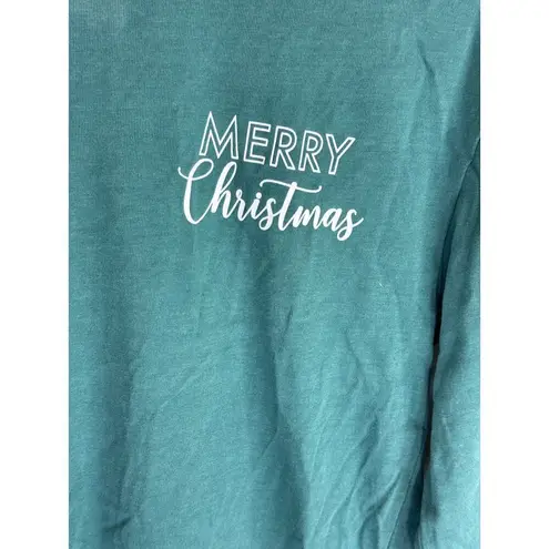 Gameday Couture "I'll Be Home" Holiday Elbow Patch Shirt Women's XXL NWOT Green