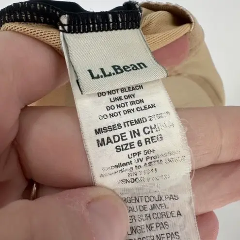 LL Bean Y2K One Piece Black Swimsuit Size 6 Small Bathing Suit Modest