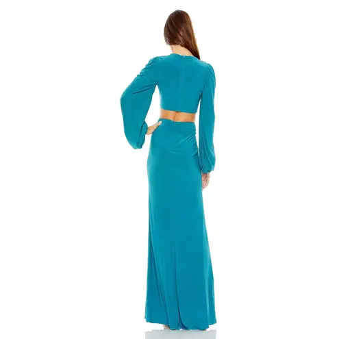 Mac Duggal Leena For Women's Long Sleeve Cut Out Evening Dress Size 4 NWT